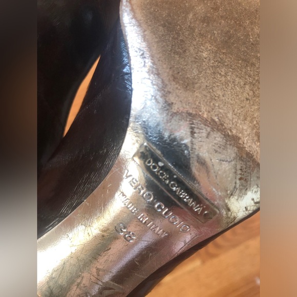 Dolce & Gabbana dark burgundy high heels size 38. - Picture 9 of 13